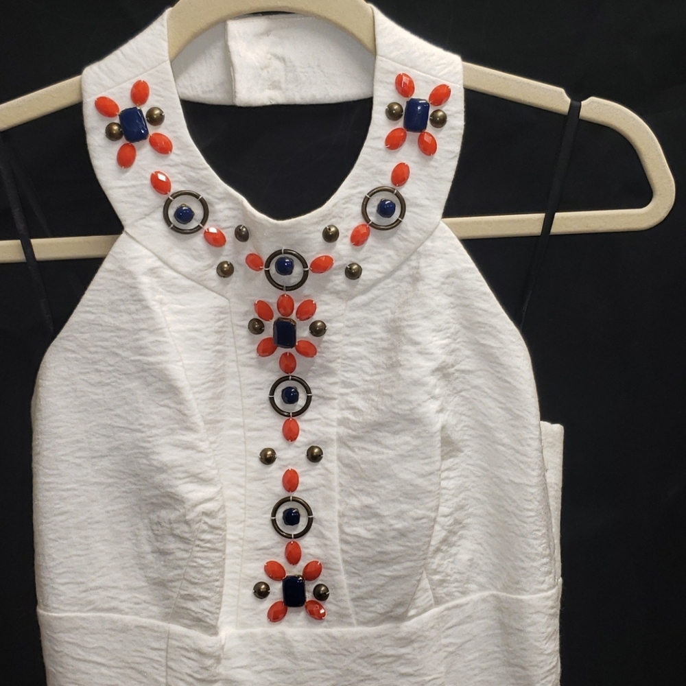 NEW Gorgeous white halter dress with beads